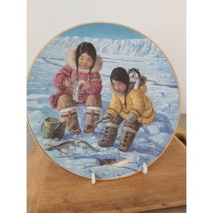 Vintage Nori Peter Arctic Spring Series Ceramic Plate 'Patience', Wall decor,...